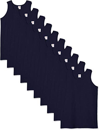 Fruit of the Loom Herren 10 Stück Weste, Blau (Navy Az), XL (10er Pack) von Fruit of the Loom