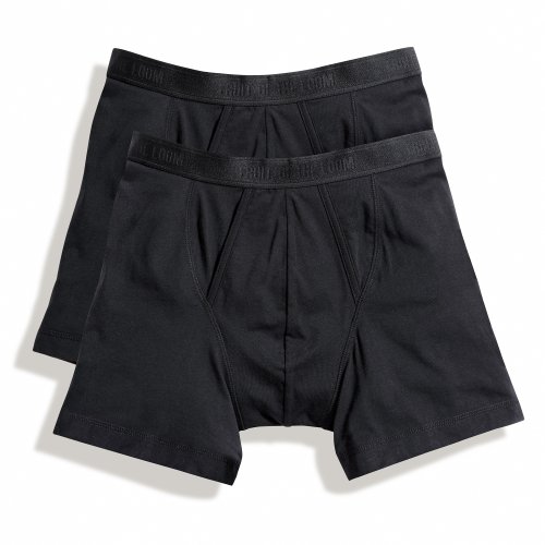 Fruit of the Loom Herren 170267 Boxershorts, Blickdicht, Schwarz (36 schwarz), 5 (M) (2er Pack) von Fruit of the Loom