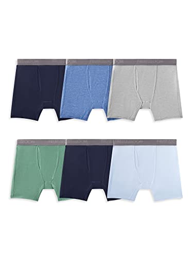 Fruit of the Loom Herren 360 Boxer Briefs, High Performance Stretch, Quick Dry & Moisture Wicking Retroshorts, Coolsoft, 6er-Pack, Farben können variieren, Large von Fruit of the Loom