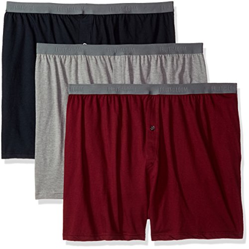 Fruit of the Loom Herren 3er Pack Premium Big Man Knit Boxer Boxershorts, Sortiert, 5X Groß von Fruit of the Loom
