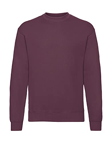Fruit of the Loom Herren 62-202-0 Set-IN Sweatshirts 1er/2er - 1x Burgund & 1x HLKauf Block - Größe: L von Fruit of the Loom