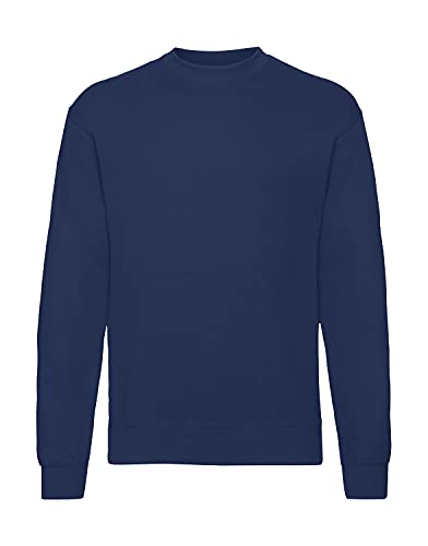 Fruit of the Loom Herren 62-202-0 Set-IN Sweatshirts 1er/2er - 1x Navy & 1x HLKauf Block - Größe: M von Fruit of the Loom
