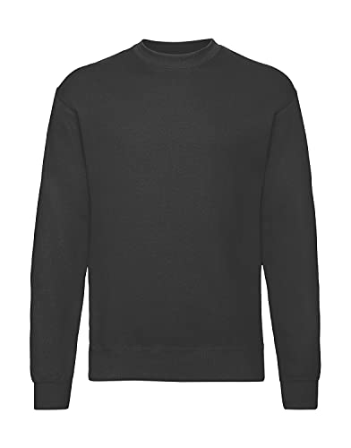 Fruit of the Loom Herren 62-202-0 Set-IN Sweatshirts 1er/2er - 1x Schwarz & 1x HLKauf Block - Größe: XXL von Fruit of the Loom