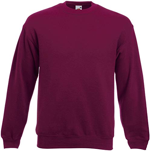 Fruit of the Loom Herren 62-202-0 Sweatshirt, burgunderfarben, 3XL von Fruit of the Loom