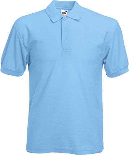 Fruit of the Loom Herren 65/35 Polo Poloshirt, Blau (Sky Blue 320), XX-Large von Fruit of the Loom