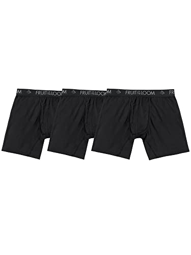 Fruit of the Loom Herren Micro Mesh Boxer Briefs Retroshorts, Schwarz, XXX-Large von Fruit of the Loom