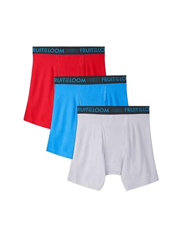 Fruit of the Loom Herren Atmungsaktive Unterwäsche Retroshorts, Baumwoll-Mesh-Blau, Small (3er Pack) von Fruit of the Loom