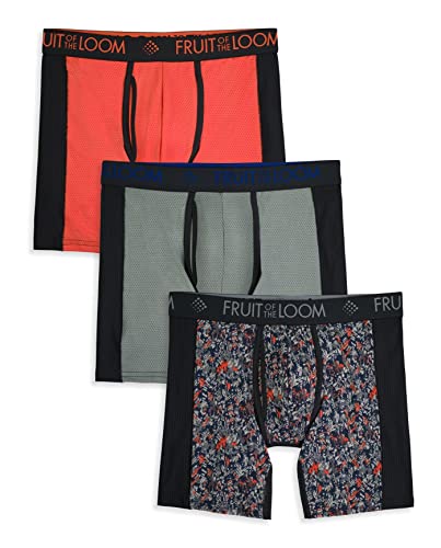 Fruit of the Loom Herren Atmungsaktive Unterwäsche Retroshorts, Normales Bein – Micro-Mesh – 3er-Pack – Flex-Seiteneinsätze, L von Fruit of the Loom