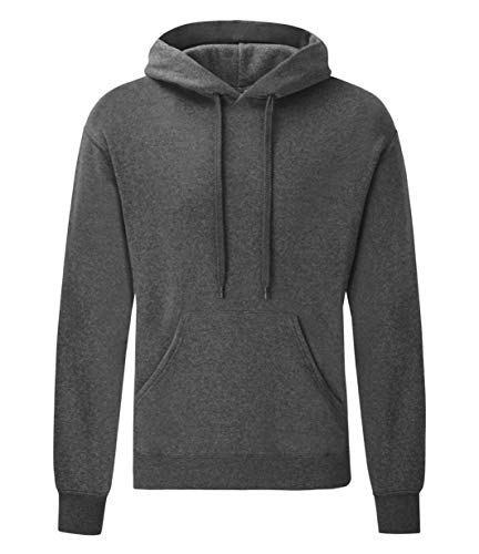 Fruit of the Loom Classic Hooded Sweat, Größe:L, Farbe:dunkelgrau meliert von Fruit of the Loom