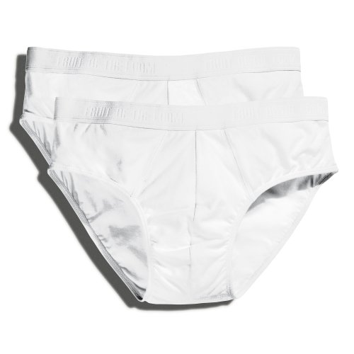 Fruit of the Loom Herren Classic Sport 2er Pack Boxershorts, Blickdicht, weiß, Small von Fruit of the Loom