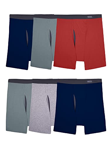 Fruit of the Loom Herren Coolzone Boxer Briefs, Moisture Wicking & Breathable, Assorted Color Multipacks Retroshorts, 6 Pack-Covered Waistband, Large (6er Pack) von Fruit of the Loom