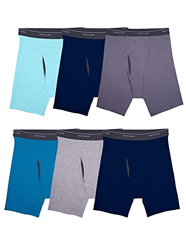 Fruit of the Loom Herren Coolzone Boxer Briefs, Moisture Wicking & Breathable, Assorted Color Multipacks Retroshorts, 6 Stück, X-Large (6er Pack) von Fruit of the Loom