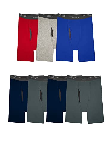 Fruit of the Loom Herren Coolzone Boxershorts, feuchtigkeitsableitend und atmungsaktiv, Multipacks Retroshorts, Langes Bein, 7er-Pack, XL von Fruit of the Loom