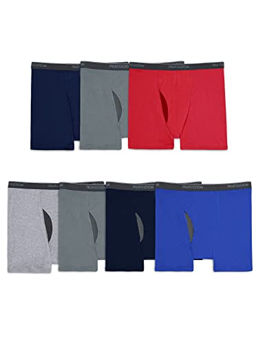 Fruit of the Loom Herren Coolzone Boxer Briefs, Moisture Wicking & Breathable, Assorted Color Multipacks Retroshorts, Big Man – 7er-Pack, 4X-Large Groß von Fruit of the Loom