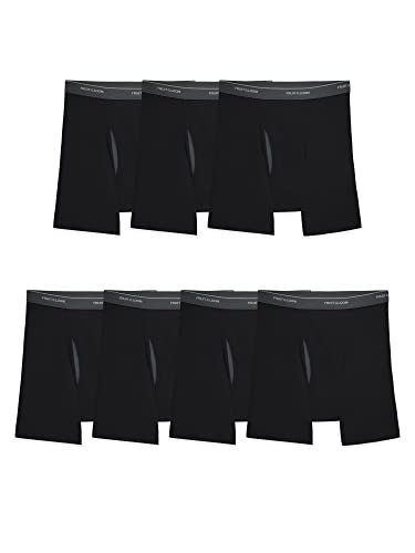 Fruit of the Loom Herren Coolzone Boxershorts, Feuchtigkeitsableitend und Atmungsaktiv, Multipacks Retroshorts, 7er-Pack, Schwarz, Large von Fruit of the Loom