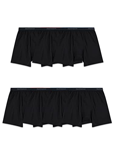Fruit of the Loom Herren Cotton Stretch Boxer Briefs Retroshorts, 7er-Pack, Schwarz, Large von Fruit of the Loom