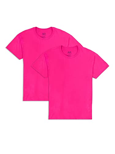 Fruit of the Loom Herren Eversoft Cotton, Breathable & Moisture Wicking with Odor Control, Sizes S-4x T-Shirt, Crew – 2er-Pack – Cyber Pink, L Fruit of the Loom Herren Eversoft Cotton, Breathable & Moisture Wicking with Odor Control, Sizes S-4x T-Shirt, Crew – 2er-Pack – Cyber Pink, L von Fruit of the Loom
