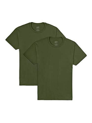 Fruit of the Loom Herren Eversoft Cotton, Breathable & Moisture Wicking with Odor Control, Sizes S-4x T-Shirt, Militär, Grün, XX-Large (2er Pack) Fruit of the Loom Herren Eversoft Cotton, Breathable & Moisture Wicking with Odor Control, Sizes S-4x T-Shirt, Militär, Grün, XX-Large (2er Pack) von Fruit of the Loom