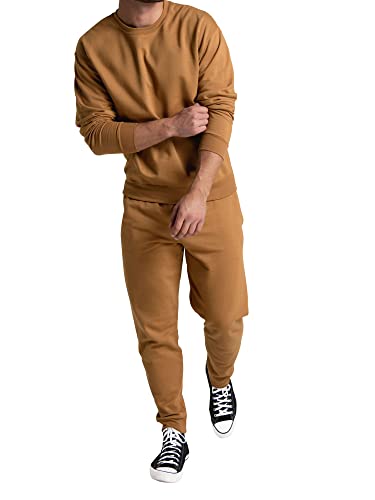 Fruit of the Loom Herren Eversoft Fleece-Jogginghose (S-2XL) Trainingshose, Golden Pecan, Mittel von Fruit of the Loom