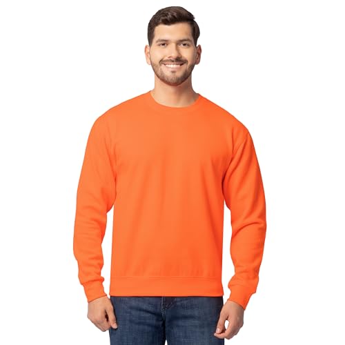 Fruit of the Loom Herren Moisture Wicking Eversoft Fleece Sweatshirt, Safety Orange, XXX-Large von Fruit of the Loom