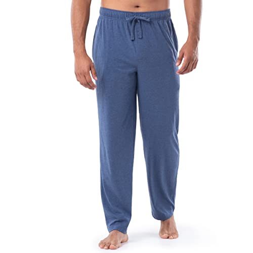 Fruit of the Loom Herren Extended Sizes Jersey Knit Sleep Pant (1 & 2 Packs) Pyjamaunterteil, Marineblau meliert, X-Large Hoch von Fruit of the Loom