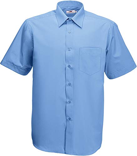 Fruit of the Loom Herren Freizeit-Hemd blau blau Small von Fruit of the Loom