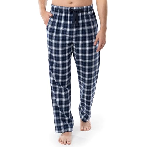 Fruit of the Loom Herren Garngefärbte gewebtem Flanell Pyjamahose, Marineblau (Navy Plaid), XXL von Fruit of the Loom