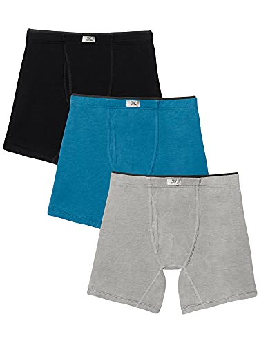 Fruit of the Loom Herren Handgefertigte Komfort-Boxershorts Retroshorts, Verdeckter Bund – Sortiert, XXXL von Fruit of the Loom