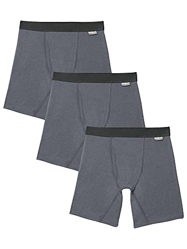 Fruit of the Loom Herren Handgefertigte Komfort-Stretch-Boxershorts Retroshorts, Schwarz/Erika, X-Large von Fruit of the Loom
