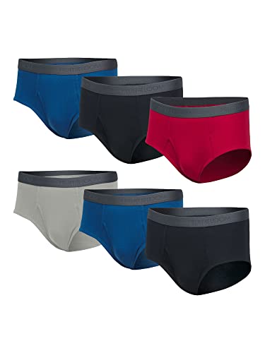 Fruit of the Loom Herren Hochwertige Unterwäsche aus Baumwolle (Regular & Big Man) Slip, Slip-6er-Pack-sortiert, X-Large (4er Pack) von Fruit of the Loom