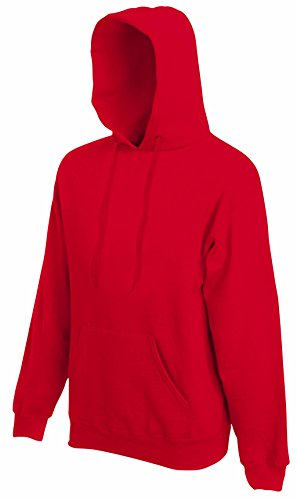 Fruit of the Loom Herren Hooded Sweat Kapuzenpullover, Rot (Red 400), X-Large von Fruit of the Loom