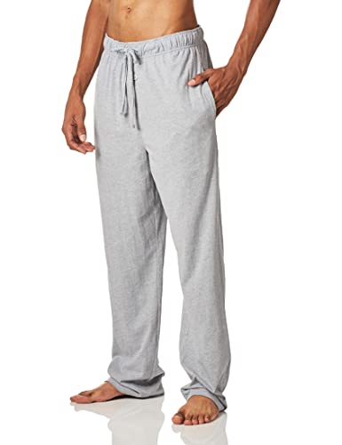 Fruit of the Loom Herren Schlaf-Pyjama, Lounge-Hose, Jersey, Gestrickt, 1 und 2 Stück Pyjamahose, Hellgrau (Light Grey Heather), XXX-Large Hoch von Fruit of the Loom