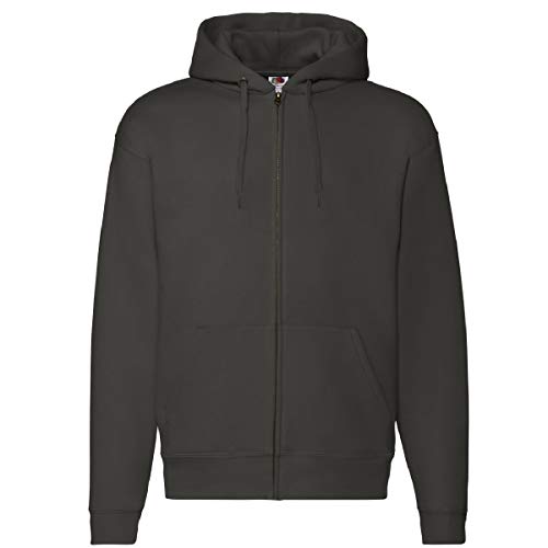 Fruit of the Loom Herren Kapuzen-Sweatshirt mit Reißverschluss/Kapuzenjacke (XL) (Kohlegrau) von Fruit of the Loom