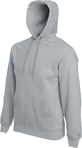 Fruit of the Loom Herren Hooded Sweat Kapuzenpullover, Grau (Graumeliert), Large von Fruit of the Loom