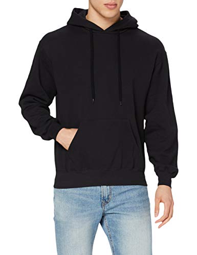 Fruit of the Loom Herren Pull-Over Classic Kapuzen-Sweatshirt, Schwarz (Black), X-Large von Fruit of the Loom