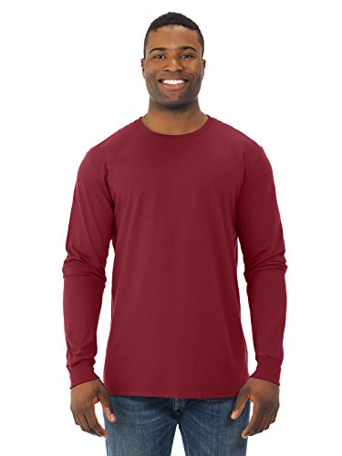 Fruit of the Loom Herren Langarm-T-Shirt (2er-Pack), Scharlachrot, Klein von Fruit of the Loom