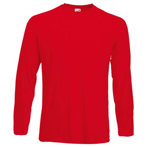 Fruit of the Loom Herren Langarm T-Shirt 61-038-0 Red L von Fruit of the Loom
