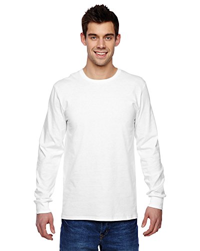 Fruit of the Loom Herren Langarmshirt weiß weiß Medium von Fruit of the Loom