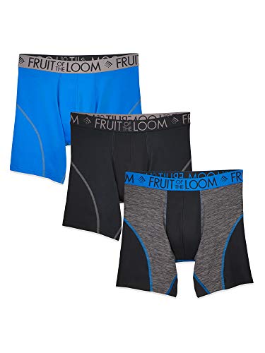 Fruit of the Loom Herren Unterwäsche Atmungsaktiv Retroshorts, Regular Leg – Performance Stretch – 3er-Pack – Sortiert, Medium von Fruit of the Loom