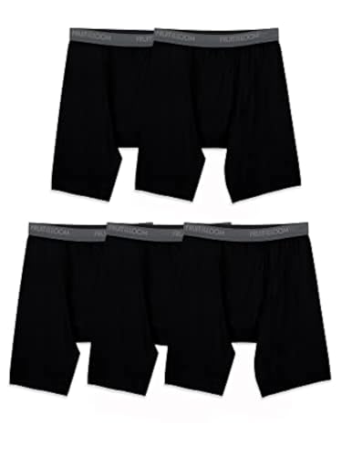 Fruit of the Loom Herren Micro-Stretch Boxer Briefs Slip, Schwarz/Grau-Long Leg, XX-Large von Fruit of the Loom