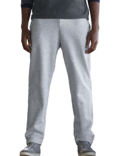 Fruit of the loom Herren Open Leg Pants Sport Jogger, Grau (Heather Grey 123), W28 (Herstellergröße: S) von Fruit of the Loom