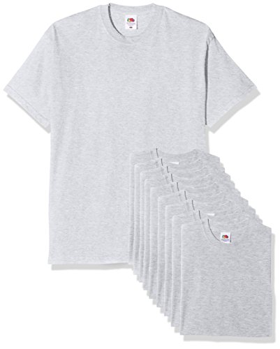 Fruit of the Loom Herren Original T T-Shirt, grau meliert, S (10er Pack) von Fruit of the Loom