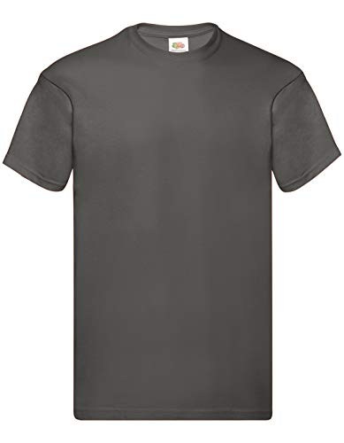 Fruit of the Loom Herren Original T. T-Shirt (5er Pack), Farbe:Graphit, Größe:L von Fruit of the Loom