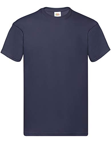 Fruit of the Loom Herren Original T. T-Shirt (5er Pack), Farbe:deep Navy, Größe:M von Fruit of the Loom