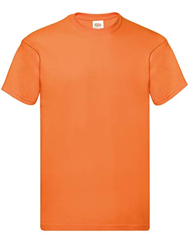 Fruit of the Loom Herren Original T. T-Shirt (5er Pack), Farbe:orange, Größe:L von Fruit of the Loom