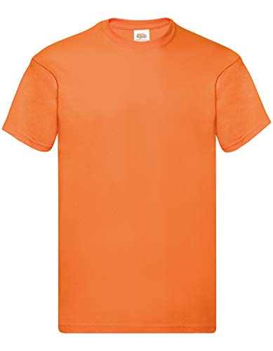 Fruit of the Loom Herren Original T. T-Shirt (5er Pack), Farbe:orange, Größe:M von Fruit of the Loom