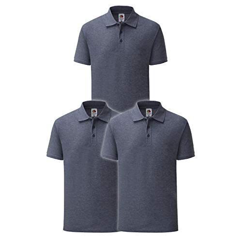 Fruit of the Loom Herren Polohemd (3er Pack), Größe:M, Farbe:3X Vintage Navy meliert von Fruit of the Loom