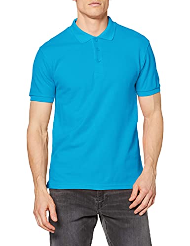 Fruit of the Loom Herren Poloshirt, Blau (Azurblau), XX-Large Fruit of the Loom Herren Poloshirt, Blau (Azurblau), XX-Large von Fruit of the Loom