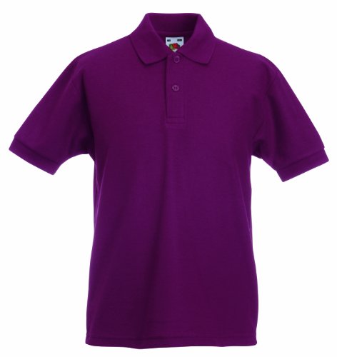 Fruit of the Loom Herren Poloshirt Violett Violett 98 von Fruit of the Loom