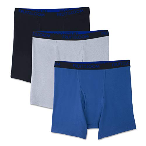 Fruit of the Loom Herren Premium Breathable Boxer Briefs (Regular Retroshorts, Big Man – Baumwoll-Mesh – 3er-Pack – Sortiert, XXX-Large Groß von Fruit of the Loom